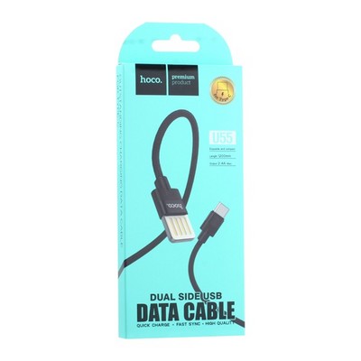 USB дата-кабель Hoco U55 Outstanding charging data cable Type-C (1.2 м) Черный - фото 5454