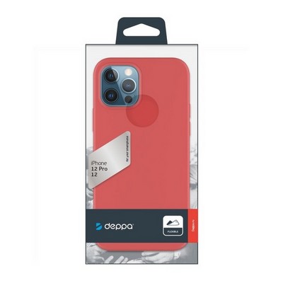 Чехол-накладка силикон Deppa Gel Color Case D-87751 для iPhone 12/ 12 Pro (6.1") 1.0мм Красный - фото 20018