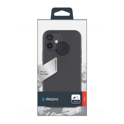Чехол-накладка силикон Deppa Gel Color Case D-87760 для iPhone 12 mini (5.4") 1.0мм Черный - фото 20027