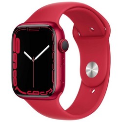 Умные часы Apple Watch Series 7 GPS, 45 мм, алюминий цвета (PRODUCT)RED, спортивный ремешок (PRODUCT)RED MKN93