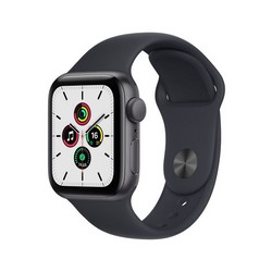 Умные часы Apple Watch SE GPS, 40 мм, алюминий цвета «серый космос», спортивный ремешок цвета «тёмная ночь» MKQ13RU