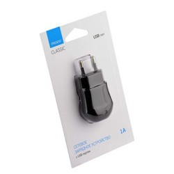 Адаптер питания Deppa Wall charger 1А D-23123 (5V/1A) Черный