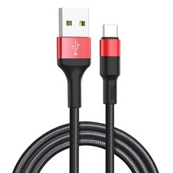USB дата-кабель Hoco X26 Xpress charging data cable Type-C (1.0 м) Black & Red