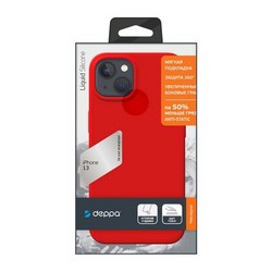 Чехол-накладка силикон Deppa Liquid Silicone Pro Case D-88100 для iPhone 13 (6.1") Красный