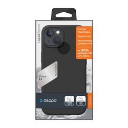 Чехол-накладка силикон Deppa Liquid Silicone Pro Case D-88099 для iPhone 13 (6.1") Черный