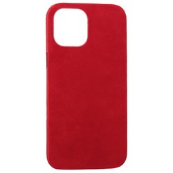 Накладка бархатная MItrifON для iPhone 12 Pro Max (6.7&quot;) без логотипа Красная