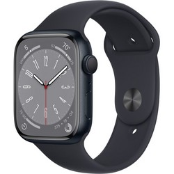 Умные часы Apple Watch Series 8, 45 мм, корпус из алюминия цвета «тёмная ночь» MNP13