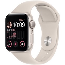 Умные часы Apple Watch SE 2022, 40 мм, корпус из алюминия цвета «сияющая звезда» MNJP3