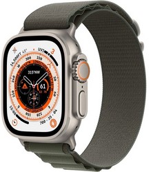 Умные часы Apple Watch Ultra GPS + Cellular, 49 мм, корпус из титана, ремешок Alpine Loop зеленого цвета MNHC3