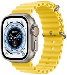 Умные часы Apple Watch Ultra GPS + Cellular, 49 мм, корпус из титана, ремешок Ocean Band желтого цвета MNH93