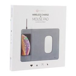 Беспроводное зарядное устройство - коврик COTECi Wireless Fast Charger для Apple iPhone & Mouse Pad (CS5186-BK) Черный