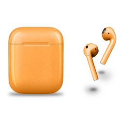 Беспроводные наушники Apple AirPods 2 Custom глянцевый, Оранжевый
