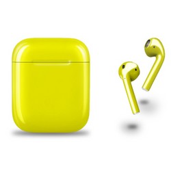 Беспроводные наушники Apple AirPods 2 Custom глянцевый, Жёлтый