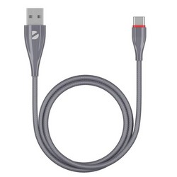 USB дата-кабель Deppa D-72289 USB - Type-C Ceramic (1.0м) Серый