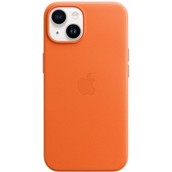 Чехол Apple iPhone 14 Leather MagSafe - Orange