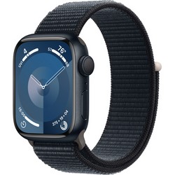 Умные часы Apple Watch Series 9, 41 мм, корпус из алюминия цвета «тёмная ночь», ремешок Sport Loop тёмная ночь