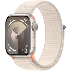 Умные часы Apple Watch Series 9, 41 мм, корпус из алюминия цвета «сияющая звезда», ремешок Sport Loop сияющая звезда