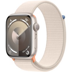 Умные часы Apple Watch Series 9, 45 мм, корпус из алюминия цвета «сияющая звезда», ремешок Sport Loop сияющая звезда