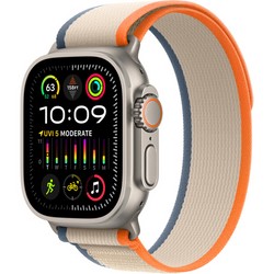 Умные часы Apple Watch Ultra 2 GPS + Cellular, 49 мм, корпус из титана, ремешок Trail оранжевого/бежевого цвета
