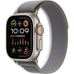 Умные часы Apple Watch Ultra 2 GPS + Cellular, 49 мм, корпус из титана, ремешок Trail зеленого/серого цвета