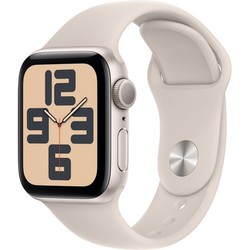 Умные часы Apple Watch SE 2023 GPS, 40 мм, корпус из алюминия цвета сияющая звезда, спортивный ремешок цвета сияющая звезда