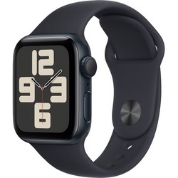 Умные часы Apple Watch SE 2023 GPS, 40 мм, корпус из алюминия цвета тёмная ночь, спортивный ремешок цвета тёмная ночь