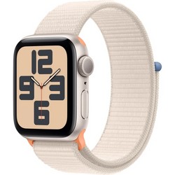 Умные часы Apple Watch SE 2023 GPS, 40 мм, корпус из алюминия цвета сияющая звезда, ремешок Sport Loop цвета сияющая звезда