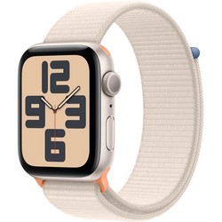 Умные часы Apple Watch SE 2023 GPS, 44 мм, корпус из алюминия цвета сияющая звезда, ремешок Sport Loop цвета сияющая звезда
