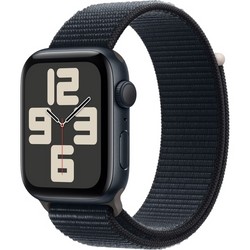 Умные часы Apple Watch SE 2023 GPS, 44 мм, корпус из алюминия цвета тёмная ночь, ремешок Sport Loop цвета тёмная ночь