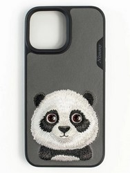 Чехол силиконовый Nimmy Friends Big Eyes series/ Panda для iPhone 15 (6.1&quot;) Черный