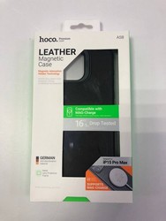 Чехол пластиковый Hoco Leather AS8 Jazz magnetic protective case для iPhone 15 Pro Max (6.7&quot;) Черный