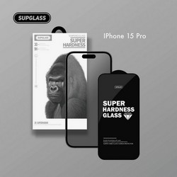 Стекло защитное SupGlass XC-11 3D Tempered Glass Твердость 9H для iPhone 15 Pro (6.1&quot;) 0.3mm Black