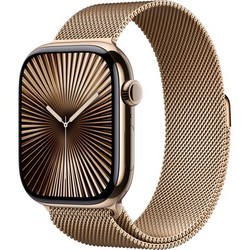 Умные часы Apple Watch Series 10 GPS + Cellular 46mm Gold Titanium Milanese Loop