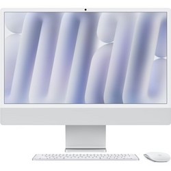 Моноблок Apple iMac 24" Retina 4,5K 2024 (M4, 8-Core CPU, 8-Core GPU, 16 Гб, 256 Гб SSD) MWUC3, серебристый