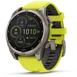 Умные часы Garmin Fenix 8 47mm Solar Sapphire Titanium Yellow 010-02906-21