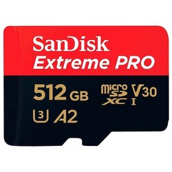 Карта памяти microSDXC SanDisk 512GB Class 10 UHS-I A2 C10 V30 U3 Extreme Pro