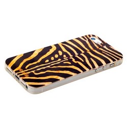 Чехол-накладка UV-print для iPhone SE/ 5S/ 5 силикон (шкурки животных) тип 25