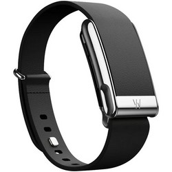 Кожаный люксовый ремешок Whoop LeatherLuxe Tapered MG Black with Titanium