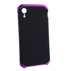 Чехол-накладка противоударный (AL&Pl) для Apple iPhone XR (6.1") Solace Черный (фиолетовый ободок)