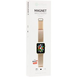 Ремешок из нержавеющей стали COTECi W6 MAGNET Band (WH5202-BR) для Apple Watch 40мм/ 38мм Черный - красный