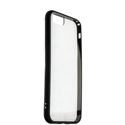 Накладка пластиковая прозрачная для iPhone SE (2020г.)/ 8/ 7 (4.7) в техпаке черный борт
