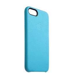 Чехол-накладка кожаная Leather Case для iPhone SE (2020г.)/ 8/ 7 (4.7") Blue - Голубой