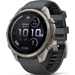 Умные часы Garmin Fenix 9 Pro inReach 47mm Amoled Sapphire Titanium with Graphite/Black Silicone Band (010-04336-21)