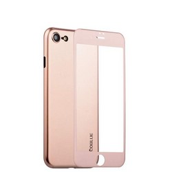 Чехол-накладка супертонкая Coblue Slim Series PP Case & Glass (2в1) для iPhone SE (2020г.)/ 8/ 7 (4.7) Розовый