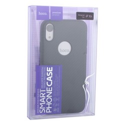 Чехол силиконовый Hoco Delicate Shadow Series для iPhone XR (6.1") Черный