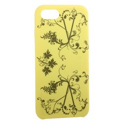 Чехол-накладка силиконовый Silicone Cover для iPhone SE (2020г.)/ 8/ 7 (4.7") Узор Желтый