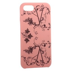 Чехол-накладка силиконовый Silicone Cover для iPhone SE (2020г.)/ 8/ 7 (4.7") Узор Розовый