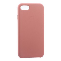 Чехол-накладка кожаная Leather Case для iPhone SE (2020г.)/ 8/ 7 (4.7") Pink - Розовый