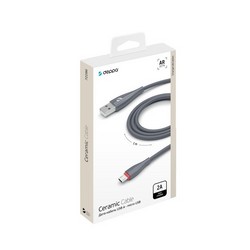 USB дата-кабель Deppa D-72286 USB - microUSB Ceramic (1.0м) Серый