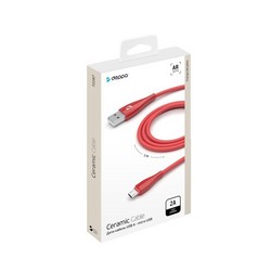 USB дата-кабель Deppa D-72287 USB - microUSB Ceramic (1.0м) Красный